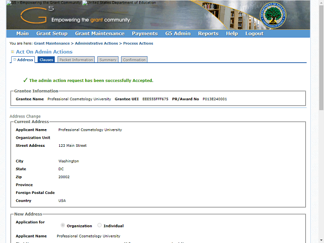 Screen image of this step