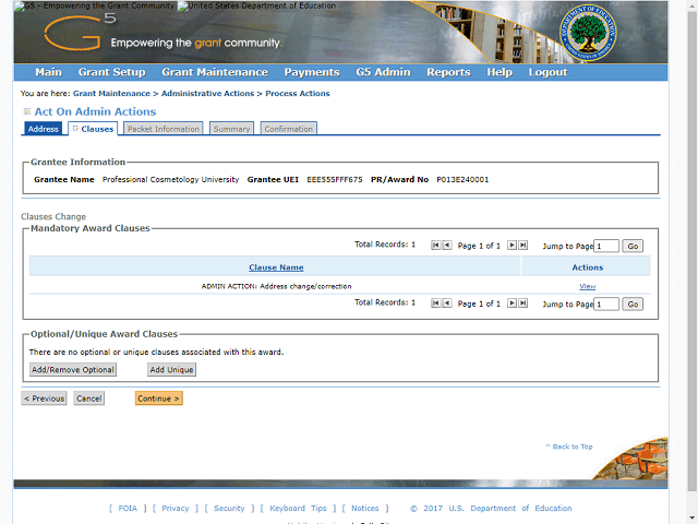 Screen image of this step