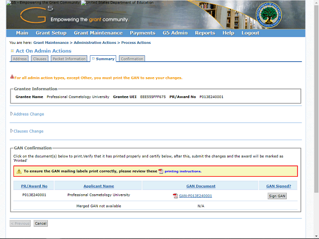 Screen image of this step