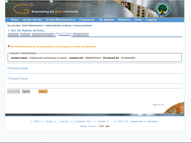 Screen image of this step
