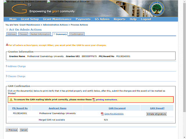 Screen image of this step