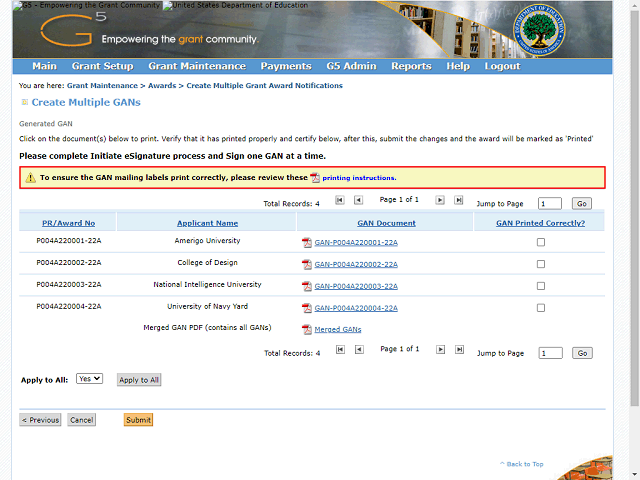 Screen image of this step