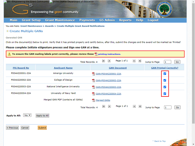 Screen image of this step