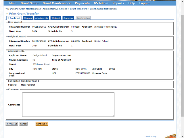 Screen image of this step
