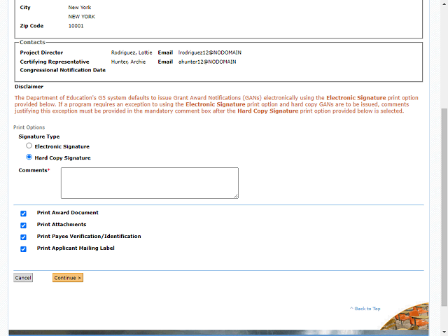 Screen image of this step