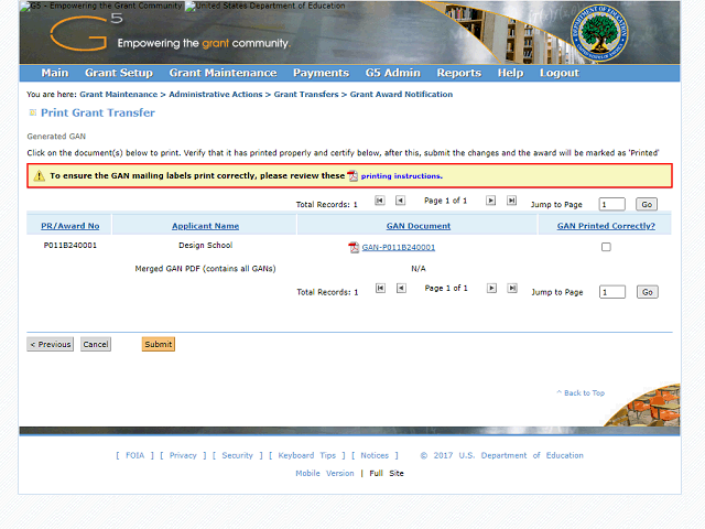 Screen image of this step
