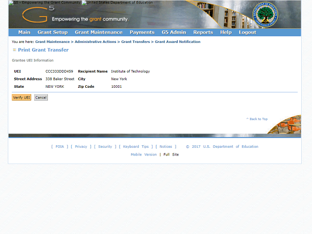 Screen image of this step