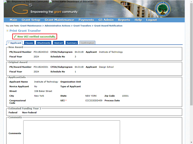Screen image of this step