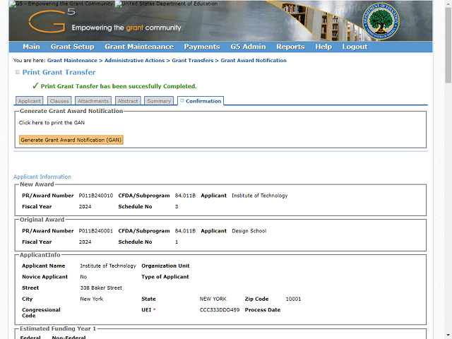 Screen image of this step