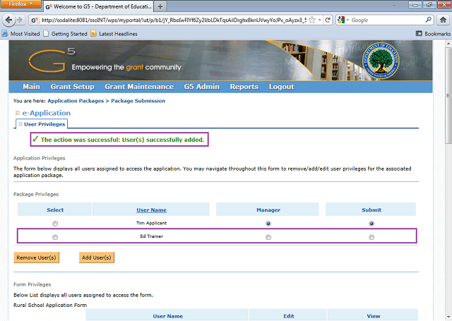 Screen image of this step