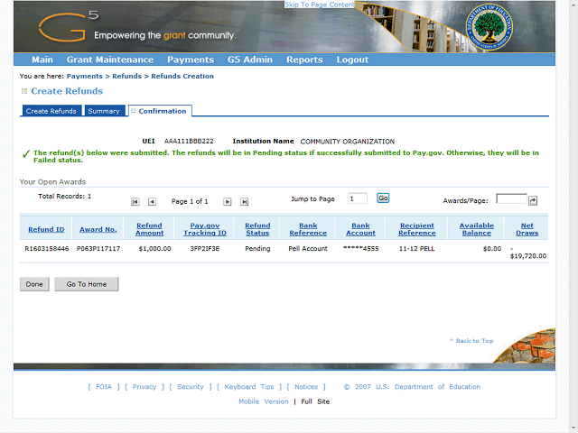 Screen image of this step