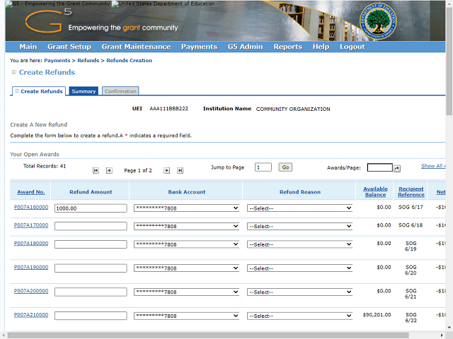 Screen image of this step