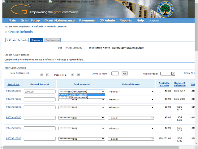 Screen image of this step