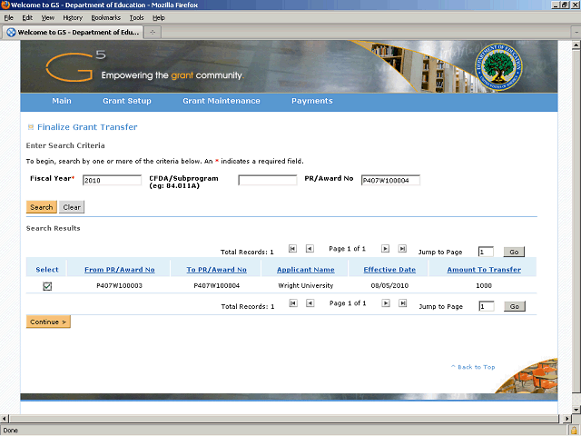 Screen image of this step