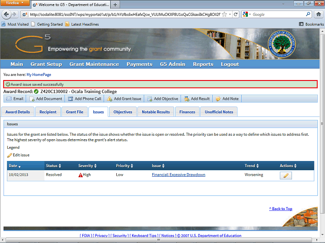 Screen image of this step