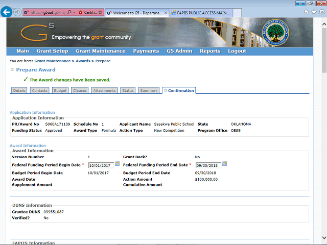 Screen image of this step
