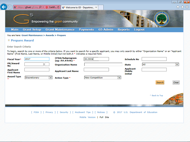 Screen image of this step