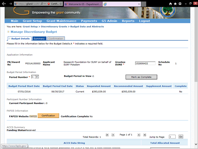 Screen image of this step