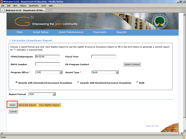 Screen image of this step