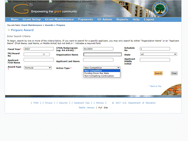 Screen image of this step