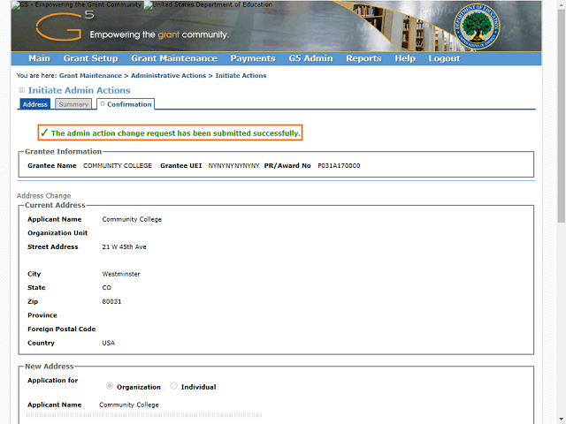 Screen image of this step