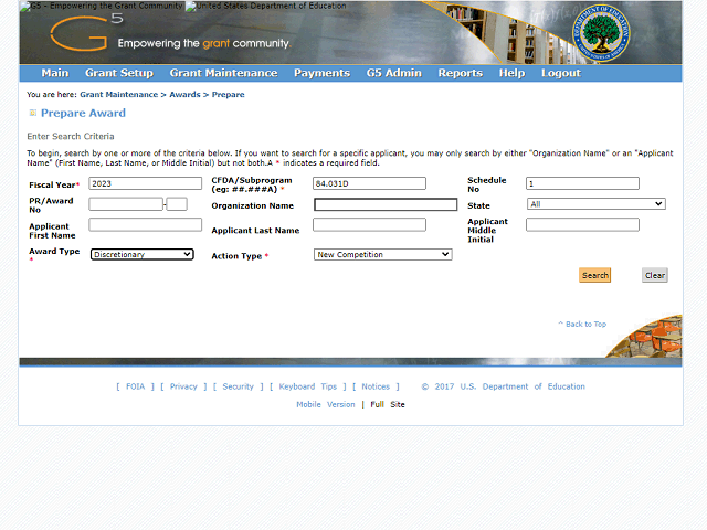 Screen image of this step