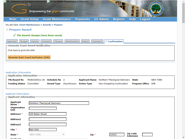 Screen image of this step