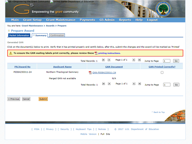 Screen image of this step
