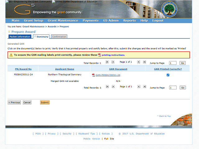 Screen image of this step