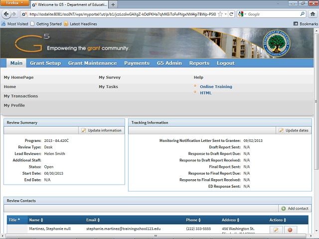 Screen image of this step