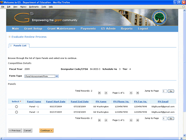 Screen image of this step