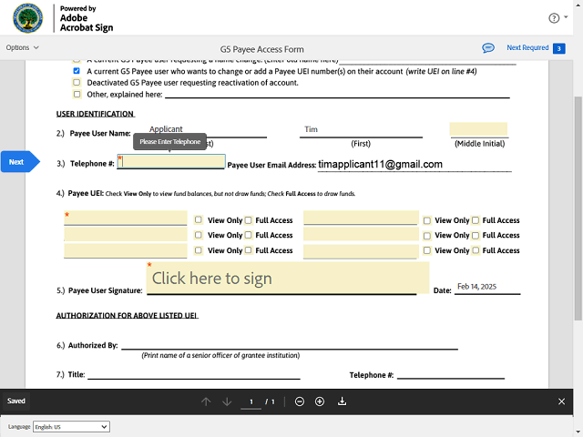 Screen image of this step