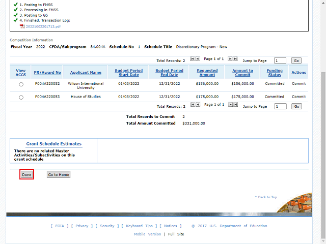 Screen image of this step