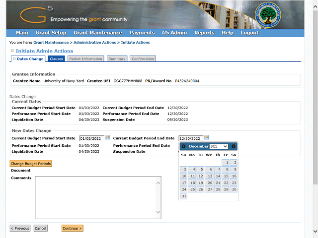 Screen image of this step