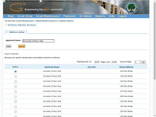 Screen image of this step