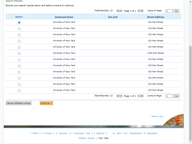 Screen image of this step