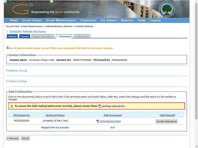 Screen image of this step