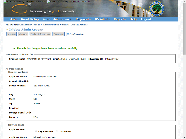 Screen image of this step
