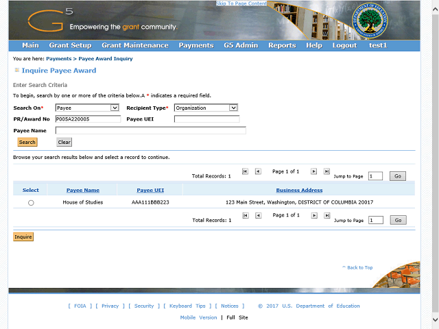 Screen image of this step