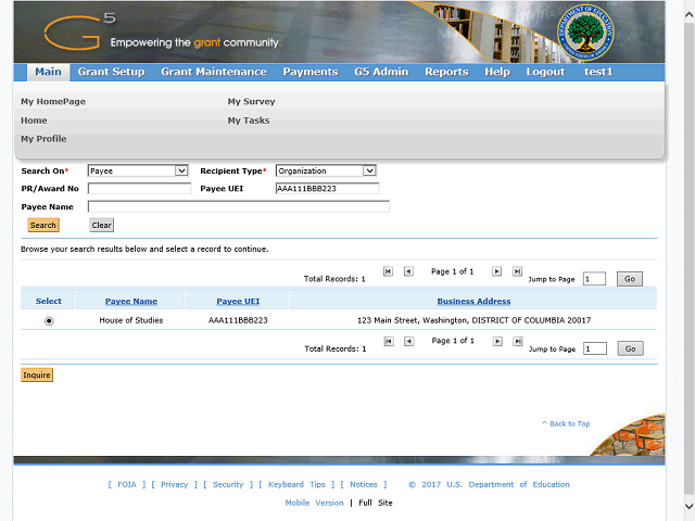 Screen image of this step