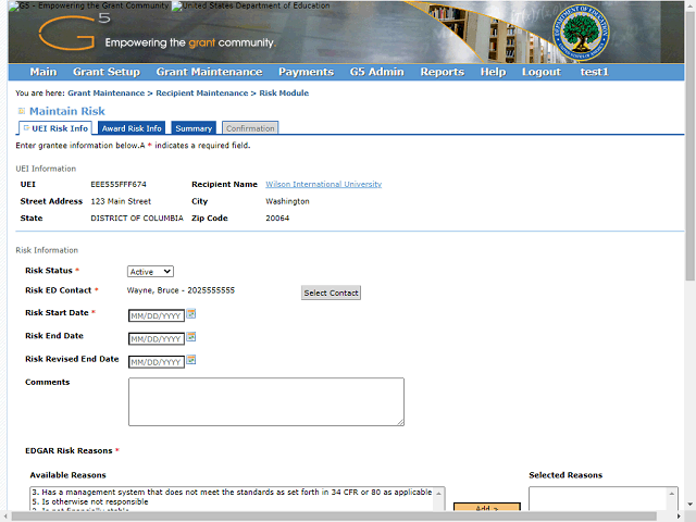 Screen image of this step