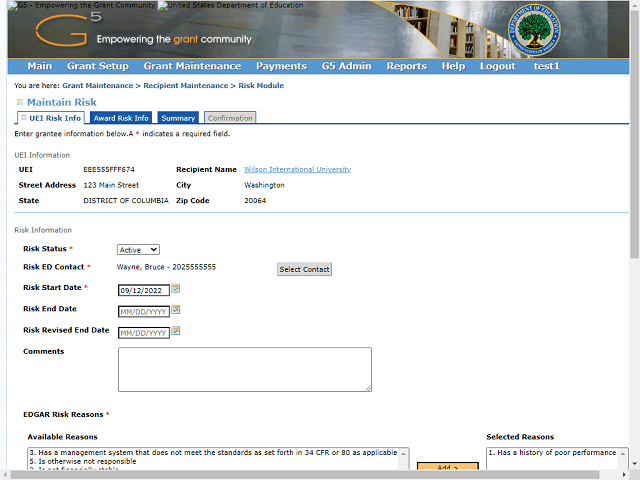 Screen image of this step