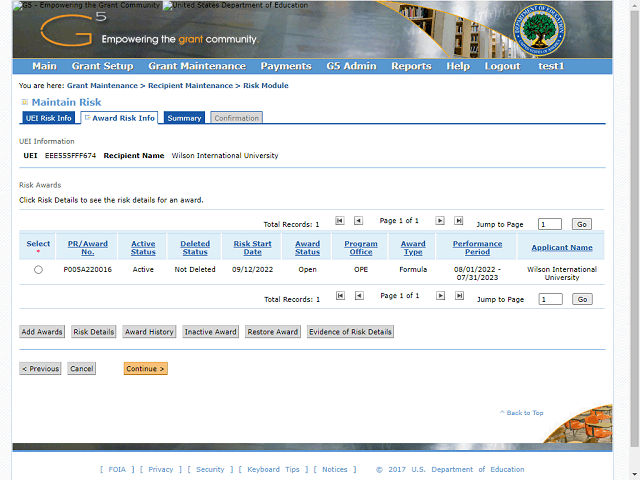 Screen image of this step