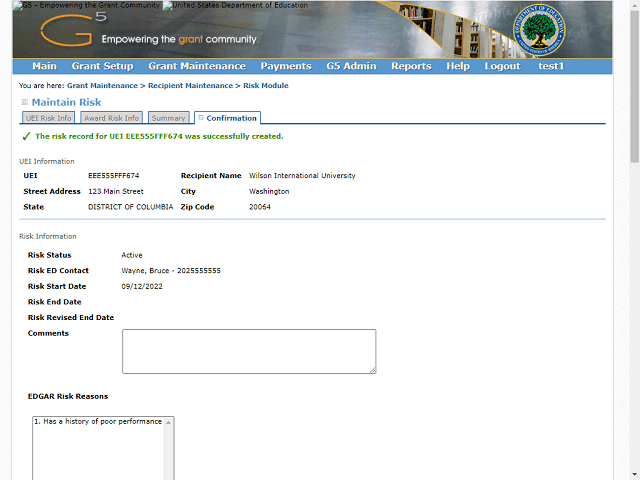 Screen image of this step