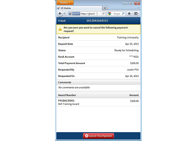 Screen image of this step