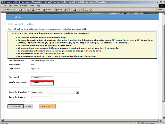 Screen image of this step