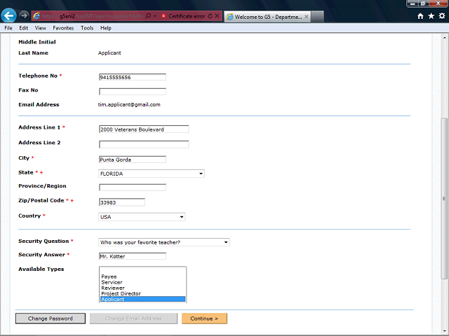 Screen image of this step