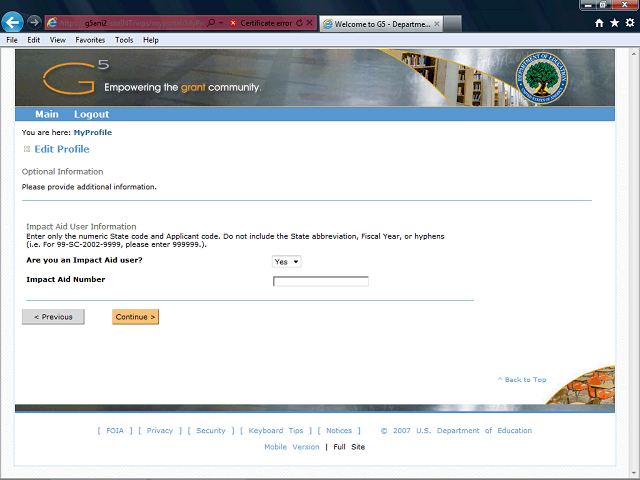 Screen image of this step