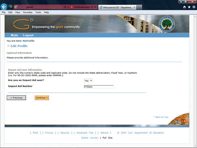 Screen image of this step
