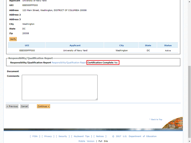 Screen image of this step